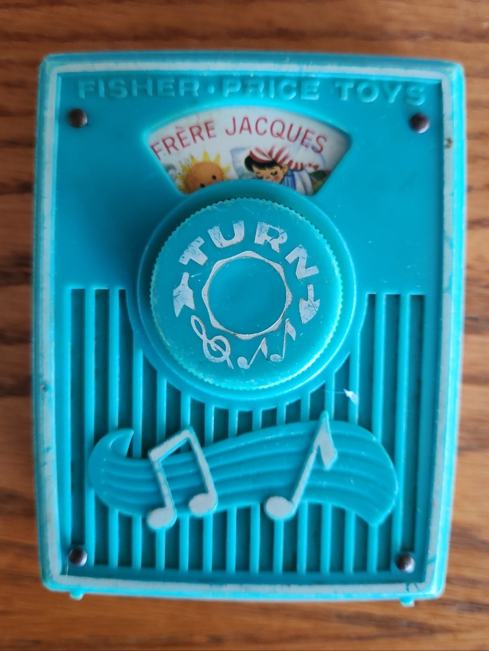 Vintage 1964 Fisher-Price Wind-Up Pocket Radio Works And Plays Frere Jacques
